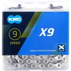 Lanț KMC X9 gri 1/2x1/128 114L