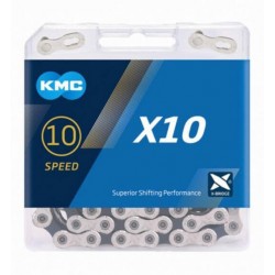 Lanț KMC X10 1/2x1/128 114L argintiu/negru