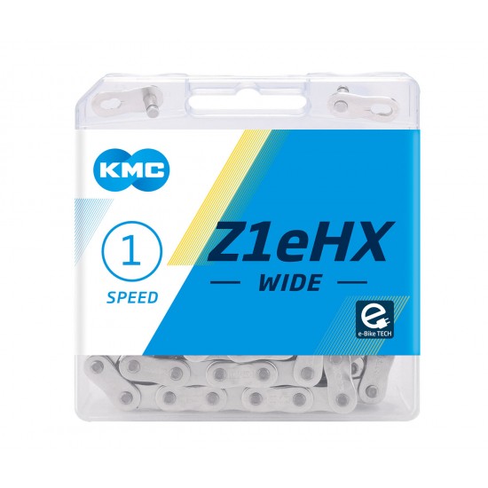 Lanț KMC Z1EHX-W pt. schimbător în butuc 1/2x1/8 112L argintiu închis (Z510H)
