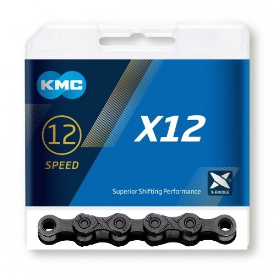 Lant KMC X12 Blacktech 12 viteze 126 zale Lant KMC X12 Blacktech 12 viteze 126 zale