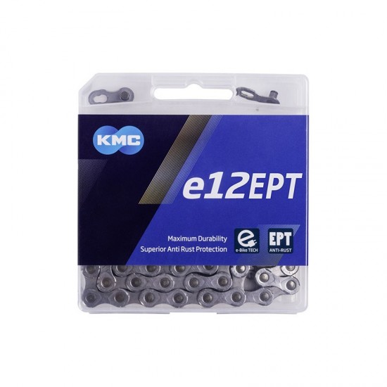 Lant KMC E12 EPT 12 Viteze 130 zale Ebike, Argintiu Lant KMC E12 EPT 12 Viteze 130 zale Ebike Argintiu