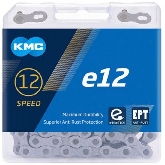 Lant KMC E12 EPT 12 Viteze 130 Zale Ebike Argintiu - Set 25 bucati Lant KMC E12 EPT 12 Viteze 130 Zale Ebike Argintiu - Set 25 bucati