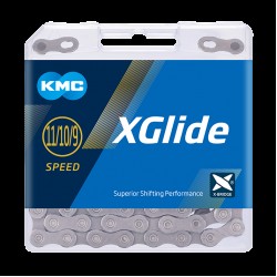 Lant KMC X-Glide Cues 9/10/11 viteze 118 Zale Gri