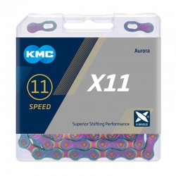 Lant KMC X11 Aurora Blue 11 Viteze 118 Zale Lant KMC X11 Aurora Blue 11 Viteze 118 Zale