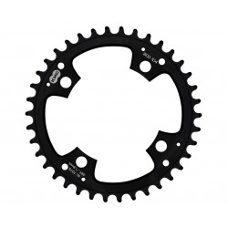 Placa pedalier KMC 38T 1.9mm BCD104 Narrow-Wide AL7075 Neagra
