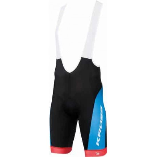Pantaloni cu bretele Kross PRO blue size L