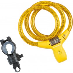 Lacat spiral cu cifru Kross KZS 550 cu LED 12mmx900 mm yellow Lacat spiral cu cifru Kross KZS 550 cu LED 12mmx900 mm yellow