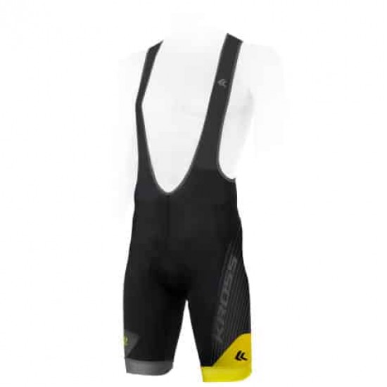 Pantaloni cu bretele barbat Kross Race yellow size M Pantaloni cu bretele barbat Kross Race yellow size M