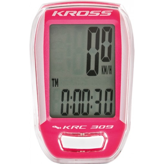 Kilometraj Kross KRC 309 9-functii wired white-pink