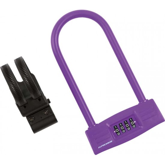 Lacat U-Lock cu cifru Kross KZU 150 123 mm x 228 mm purple