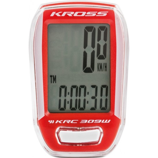 Kilometraj Kross KRC 309 9-functii wireless white-red Kilometraj Kross KRC 309 9-functii wireless white-red