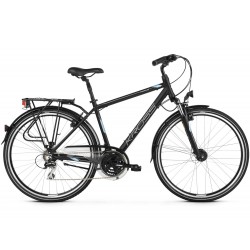 Bicicleta Kross Trans 3.0 28 S black-steel-silver-mate