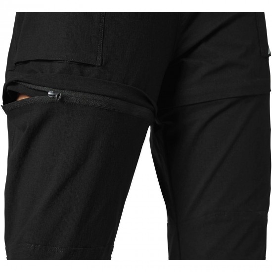 TRAVELLED ZIP OFF PANT [BLK]: Mărime - L