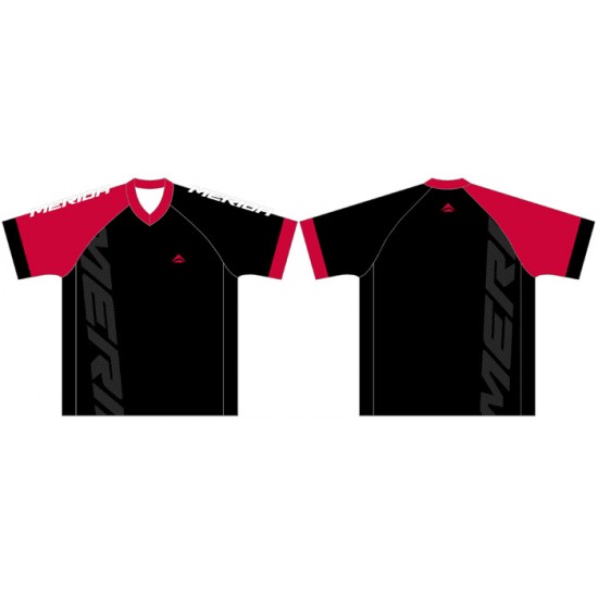 Tricou ciclism MERIDA F45 scurt roșu negru V Freeride Enduro - 740802-F45 Tricou ciclism MERIDA F45 scurt roșu negru V Freeride Enduro - 740802-F45