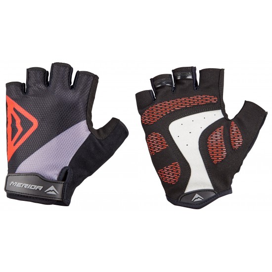 Mănuși MERIDA CLASSIC GEL scurt negru-roșu - 0422