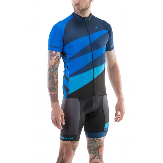 Tricou ciclism MERIDA CX DESIGN scurt S albastru negru fermoar lung - 740122-422 Tricou ciclism MERIDA CX DESIGN scurt albastru negru fermoar lung - 740122-422