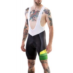 Pantaloni MERIDA CX DESIGN PREMIUM scurt negru/verde, cu bretele - 760022-1015