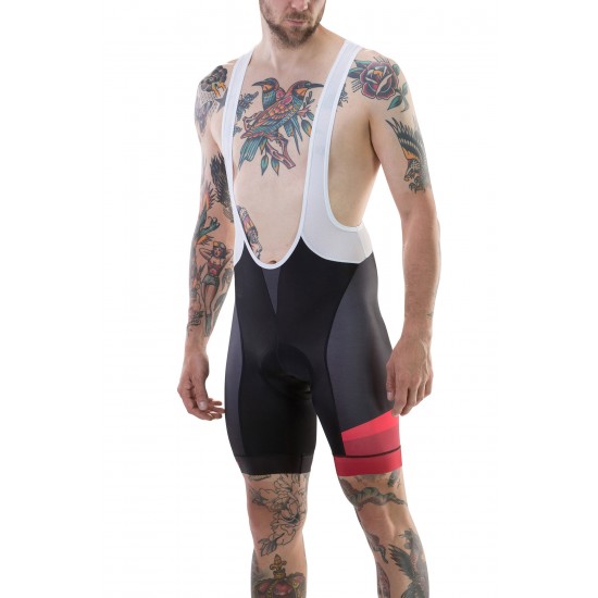 Pantaloni MERIDA CX DESIGN scurt cu bretele S negru/roșu 422 Pantaloni MERIDA CX DESIGN scurt cu bretele S negru/roșu 422