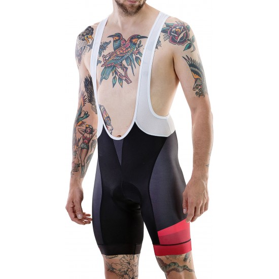 Pantaloni MERIDA CX DESIGN scurt cu bretele negru/roșu - 740566 Pantaloni MERIDA CX DESIGN scurt cu bretele negru/roșu - 740566-422R