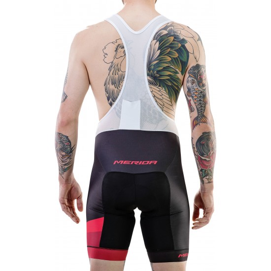 Pantaloni MERIDA CX DESIGN scurt cu bretele negru/roșu - 740566 Pantaloni MERIDA CX DESIGN scurt cu bretele negru/roșu - 740566-422R