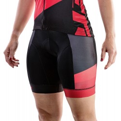 Nadrág MERIDA CX DESIGN rövid NŐI 422 S PIROS - kantár nélkül - 740522-422