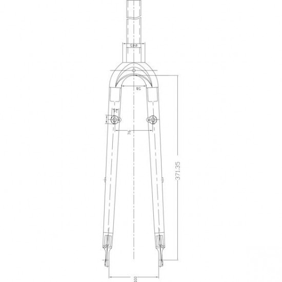 Furcă CENTURION CROSS SPEED carbon 300mm / 1-1/8 Furcă CENTURION CROSS SPEED carbon 300mm / 1-1/8