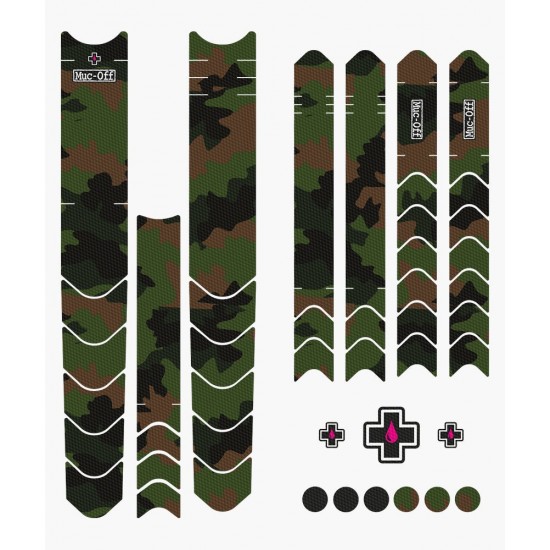 Set stickere protectie cadru Muc-Off Frame Protection Kit DH/Enduro/Trail Camo Set stickere protectie cadru Muc-Off Frame Protection Kit DH/Enduro/Trail Camo