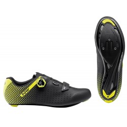 Cipő NORTHWAVE ROAD CORE PLUS 2 43 fekete/fluo sárga Cipő NORTHWAVE ROAD CORE PLUS 2 43 fekete/fluo sárga