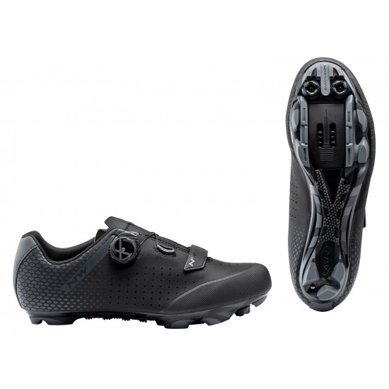 Cipő NORTHWAVE MTB ORIGIN PLUS 2 WIDE 41,5 fekete/antracit Cipő NORTHWAVE MTB ORIGIN PLUS 2 WIDE 41,5 fekete/antracit