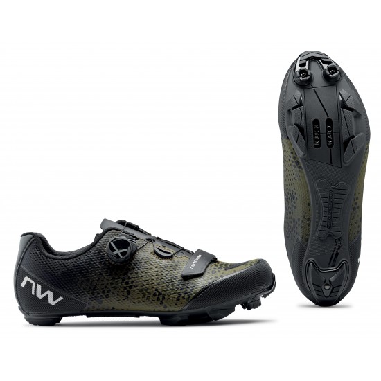 Cipő NORTHWAVE MTB RAZER 2 42 fekete/zöld Pantofi NORTHWAVE MTB RAZER 2