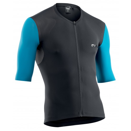 Tricou ciclism NORTHWAVE EXTREME scurt negru/albastru