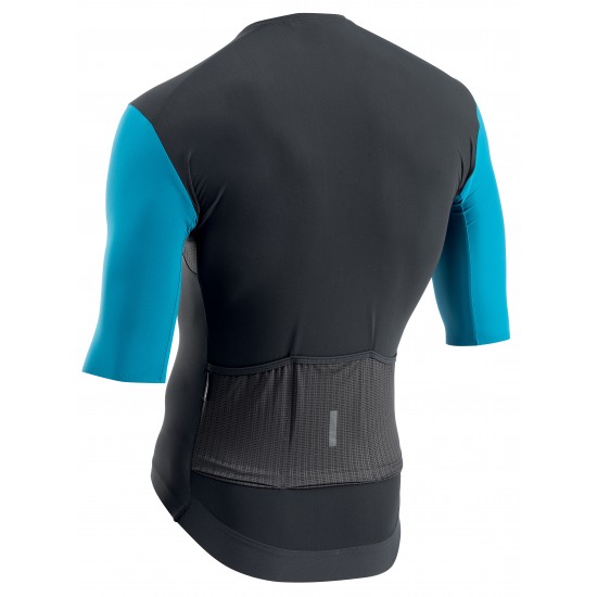 Tricou ciclism NORTHWAVE EXTREME scurt negru/albastru