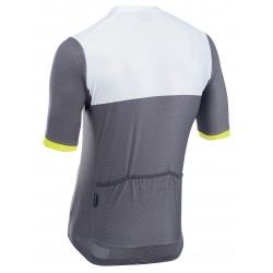Tricou ciclism NORTHWAVE STORM AIR scurt gri/fluo galben