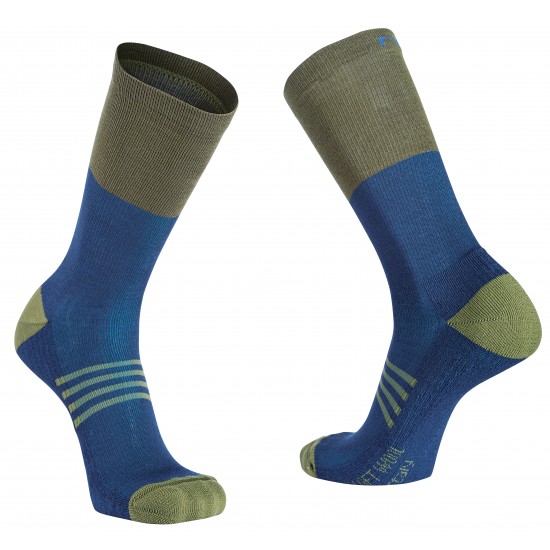 Zokni NORTHWAVE téli EXTREME PRO HIGH kék/zöld Șosete NORTHWAVE iarnă EXTREME PRO HIGH albastru/verde