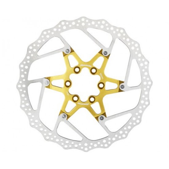 Disc frana Reverse Discrotor 180mm aluminiu/otel auriu Disc frana Reverse Discrotor 180mm aluminiu/otel auriu