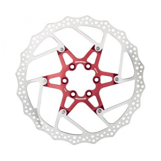Disc frana Reverse Discrotor 180mm aluminiu/otel rosu Disc frana Reverse Discrotor 180mm aluminiu/otel rosu