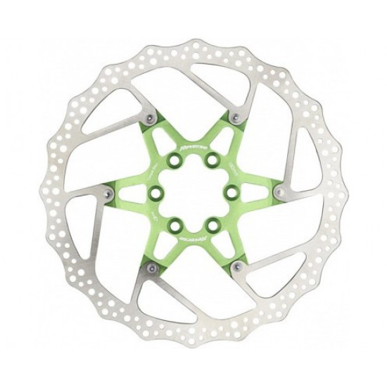 Disc frana Reverse Discrotor 180mm aluminiu/otel verde deschis Disc frana Reverse Discrotor 180mm aluminiu/otel verde deschis