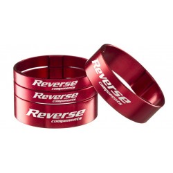 Set distantiere Reverse 1.1/8 aluminiu rosii Set distantiere Reverse 1.1/8 aluminiu rosii