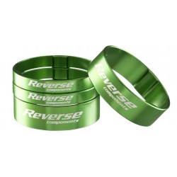 Set distantiere Reverse 1.1/8 aluminiu verzi Set distantiere Reverse 1.1/8 aluminiu verzi