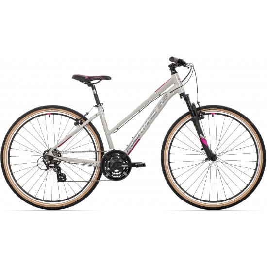 Bicicleta Rock Machine Crossride 100 Lady 29 Gri/Roz L-19 Bicicleta Rock Machine Crossride 100 Lady 29 Gloss Light Grey/Dark Grey/New Pink 19.0 - (L)