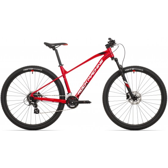 Bicicleta Rock Machine Manhattan 70-29 29 Rosu/Negru/Alb XL-21 Bicicleta Rock Machine Manhattan 70-29 29 Gloss Red/White/Black 21.0 - (XL)
