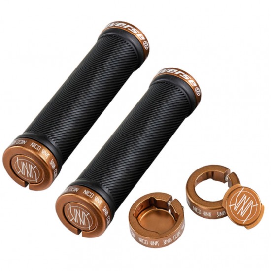 Mansoane Reverse Nico Vink 30/130mm Lock On negru/aramiu Mansoane Reverse Nico Vink 30/130mm Lock On negru/aramiu