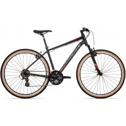 Bicicleta Rock Machine Crossride 100 29 Matte Black/Dark Grey/Brick Red 18.0 - (M)