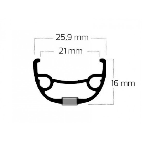 Jantă RYDE RIVAL21 584 32 negru, disc capsat Jantă RYDE RIVAL21 584 32 negru, disc capsat
