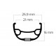 Jantă RYDE RIVAL21 584 32 negru, disc capsat Jantă RYDE RIVAL21 584 32 negru, disc capsat