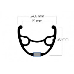Jantă RYDE RIVAL19 622 mm 32H negru, disc capsată R-600611 Jantă RYDE RIVAL19 622 mm 32H negru, disc capsată R-600611