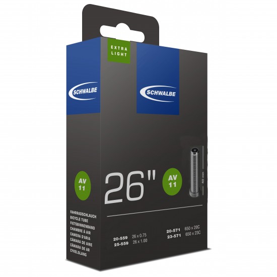 Camera SCHWALBE AV11 26'' EXTRA LIGHT 20/25-559/571 IB AGV 40mm Camera SCHWALBE AV11 26 EXTRA LIGHT 20/25-559/571 IB AGV 40mm