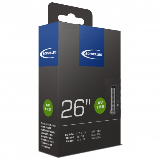 Camera SCHWALBE AV12B 26'' 20/28-584/590 IB AGV 40mm Camera SCHWALBE AV12B 26 20/28-584/590 IB AGV 40mm