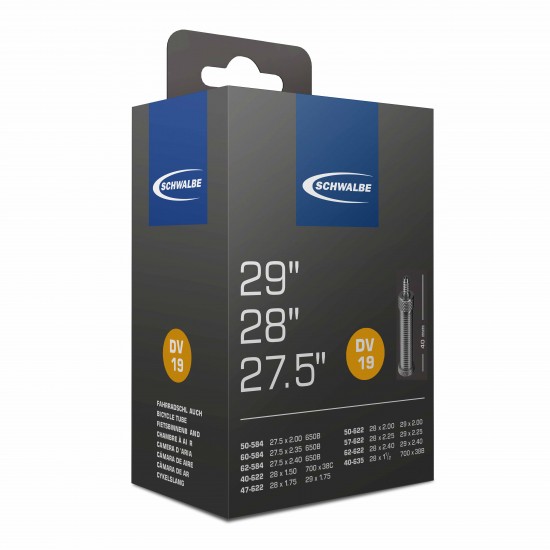 Camera SCHWALBE DV19 27.5/28/29'' (40/62-584/635) EK 40mm Camera SCHWALBE DV19 27.5/28/29 (40/62-584/635) EK 40mm