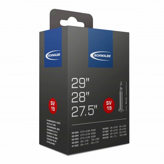Camera SCHWALBE SV19 27.5/28/29'' (40/62-584/635) EK 40mm Camera SCHWALBE SV19 27.5/28/29 (40/62-584/635) EK 40mm